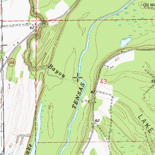 Topographic Map of Steep Bayou, LA