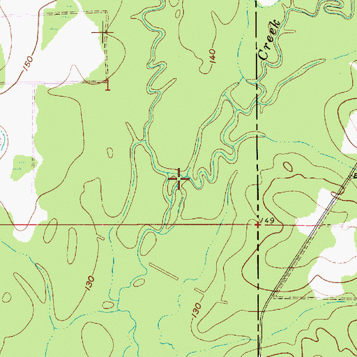 Topographic Map of Steep Gully, LA