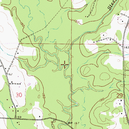 Topographic Map of Steep Gully Branch, LA