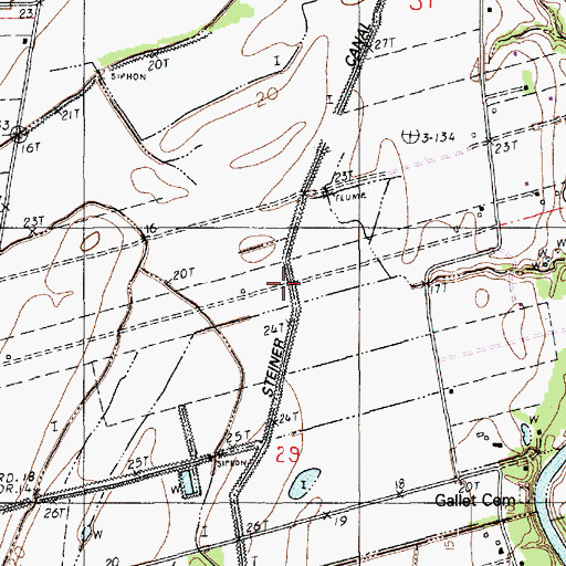 Topographic Map of Steiner Canal, LA