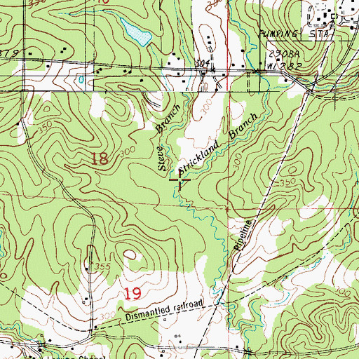 Topographic Map of Steve Branch, LA