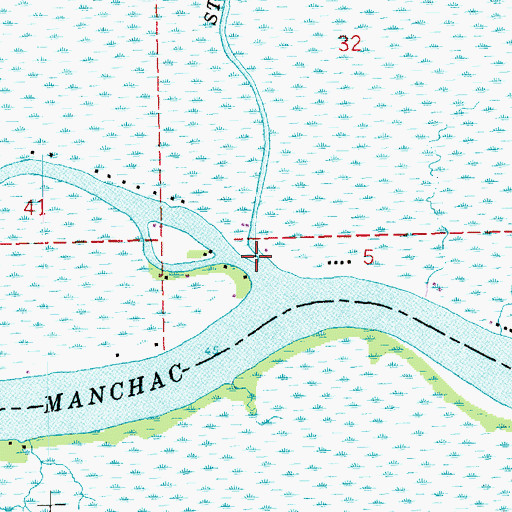 Topographic Map of Stinking Bayou, LA