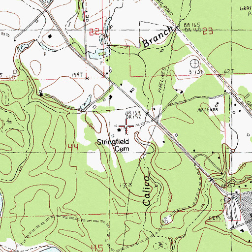 Topographic Map of Stringfield Cemetery, LA