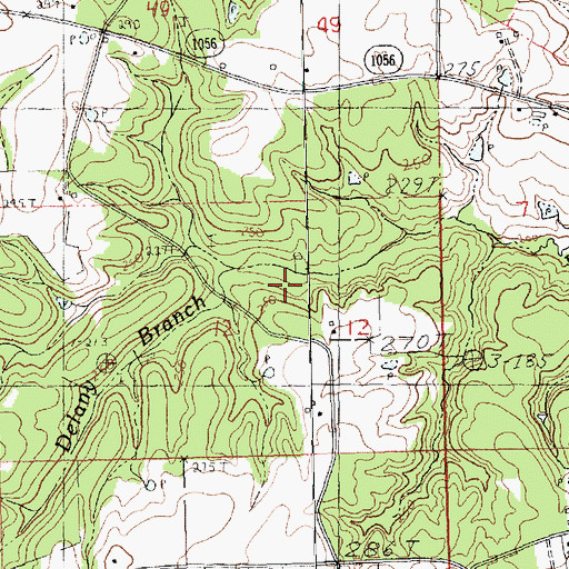 Topographic Map of Stringfield Cemetery, LA