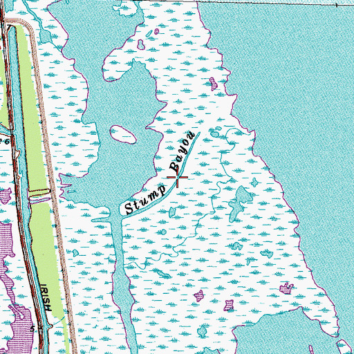 Topographic Map of Stump Bayou, LA