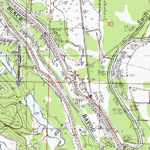 Topographic Map of Stumpy Bayou, LA