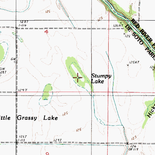 Topographic Map of Stumpy Lake, LA
