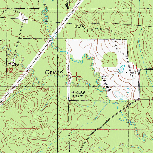 Topographic Map of Sugar Creek, LA