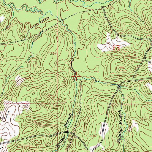 Topographic Map of Sulphur Branch, LA