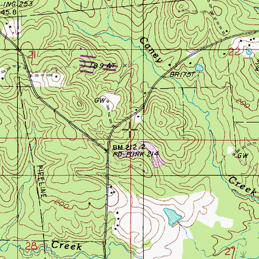 Topographic Map of Sunshine School, LA