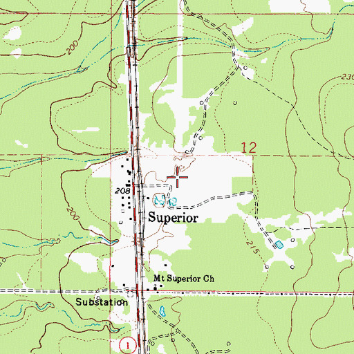 Topographic Map of Superior, LA