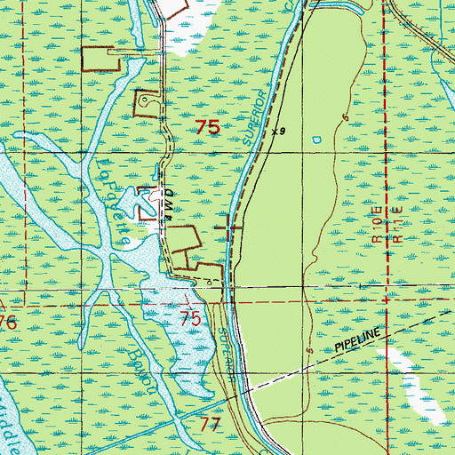 Topographic Map of Superior Canal, LA
