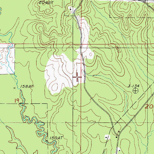 Topographic Map of Sweet Home Church, LA