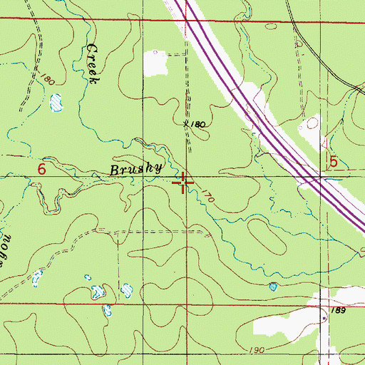 Topographic Map of Sylvest Creek, LA