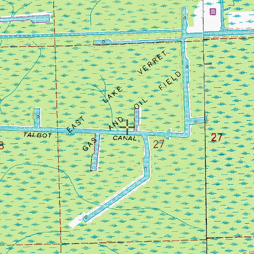 Topographic Map of Talbot Canal, LA