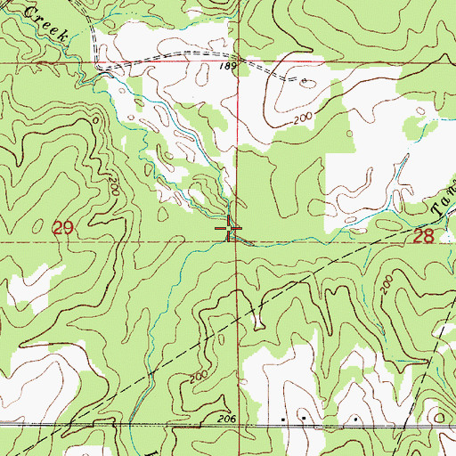 Topographic Map of Tanyard Creek, LA
