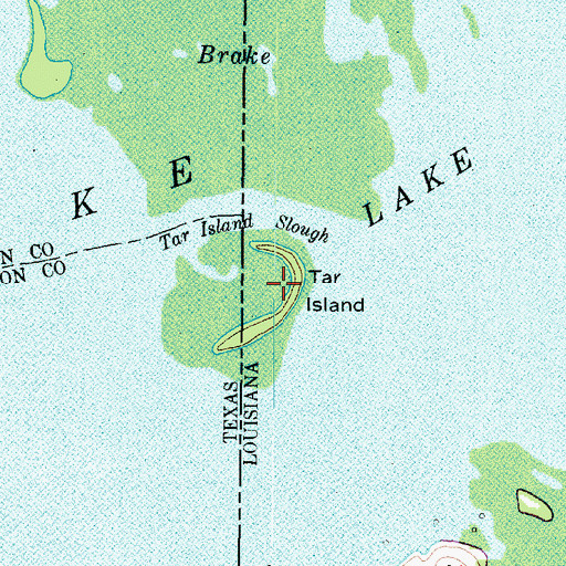 Topographic Map of Tar Island, LA