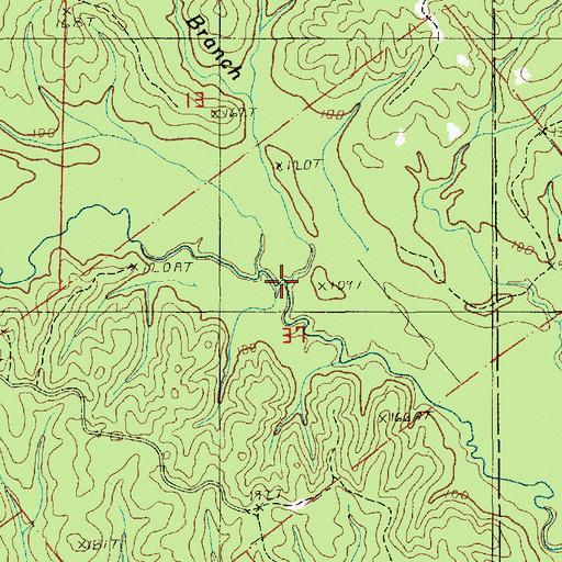 Topographic Map of Tar Kiln Branch, LA