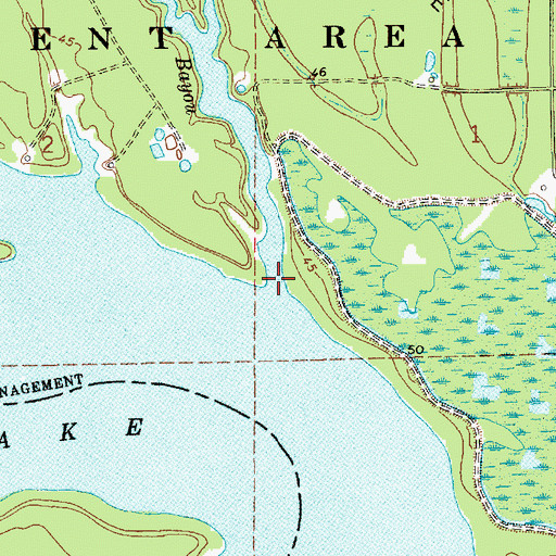 Topographic Map of Taylor Bayou, LA