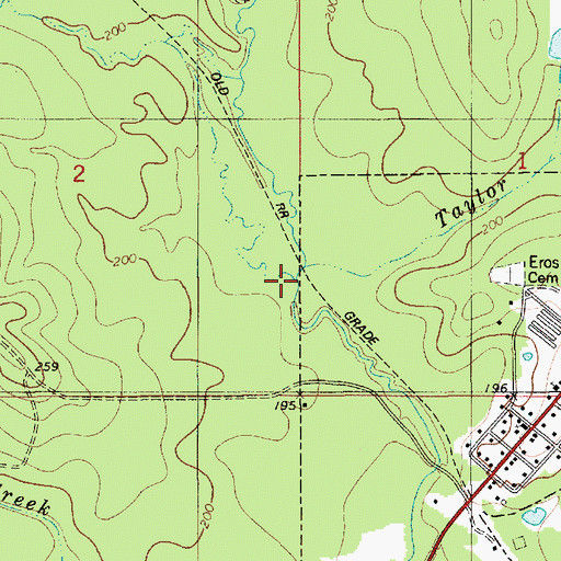 Topographic Map of Taylor Branch, LA