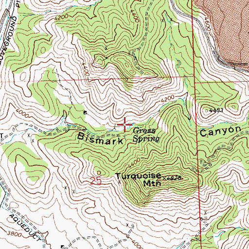 Topographic Map of Gross Spring, AZ