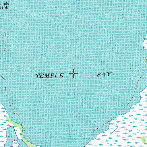 Topographic Map of Temple Bay, LA