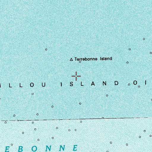 Topographic Map of Terrebonne Island, LA