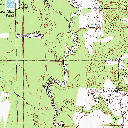 Topographic Map of Terrys Creek, LA