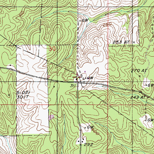 Topographic Map of Terryville School, LA