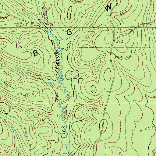 Topographic Map of The Big Woods, LA