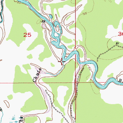 Topographic Map of The Chute, LA