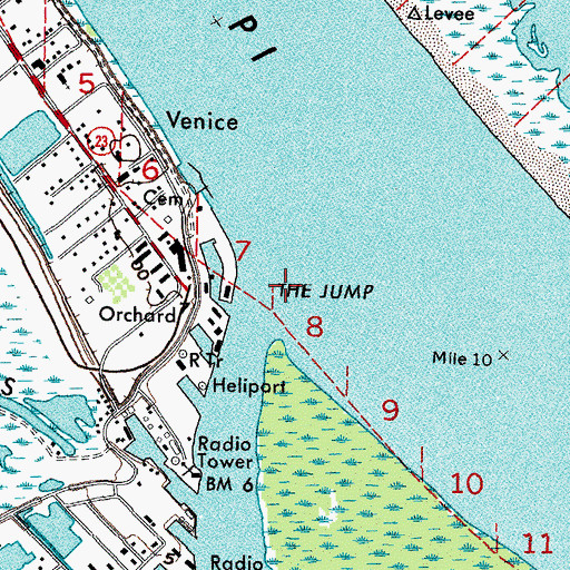 Topographic Map of The Jump, LA