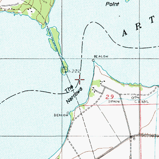 Topographic Map of The Narrows, LA