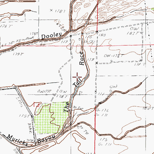 Topographic Map of The Trail Race, LA