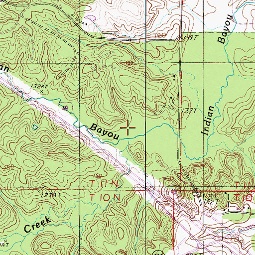 Topographic Map of Thompson Creek, LA