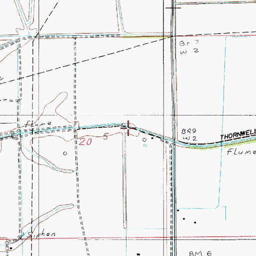 Topographic Map of Thornwell Drainage Canal, LA