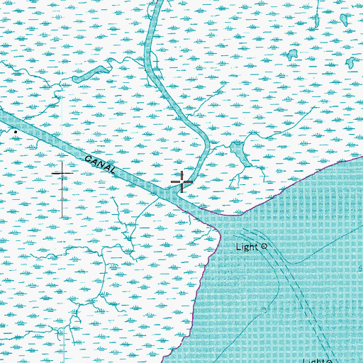Topographic Map of Three Bayou, LA