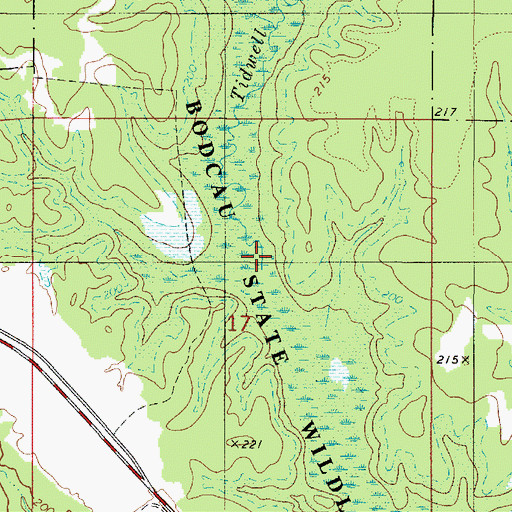Topographic Map of Tidwell Branch, LA