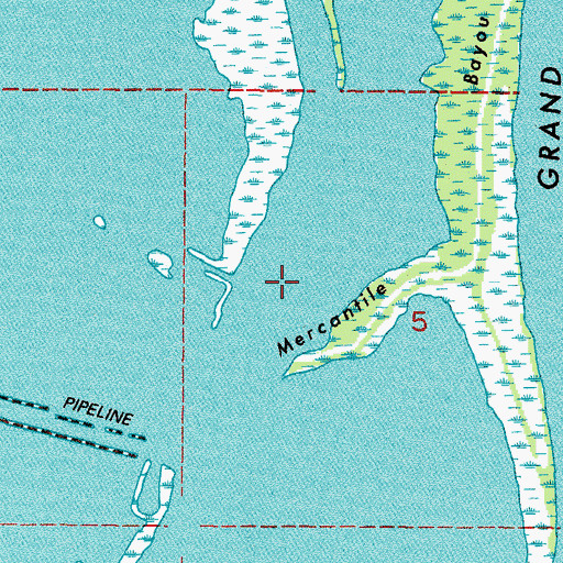 Topographic Map of Tiger Pass, LA