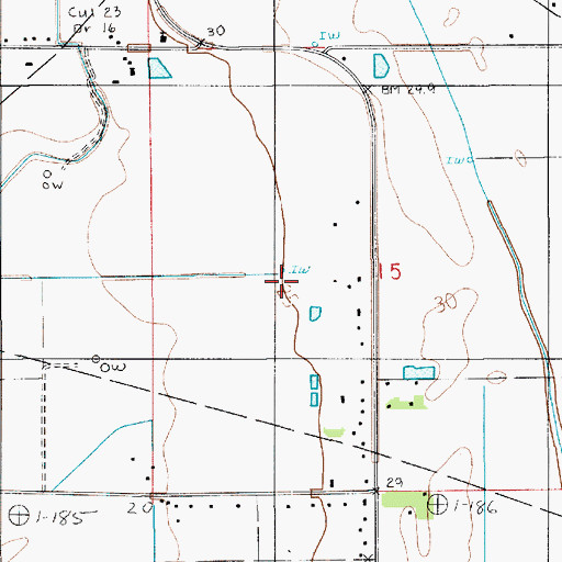 Topographic Map of Tiptop Canal, LA