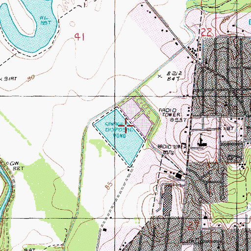Topographic Map of Tisdale Brake, LA