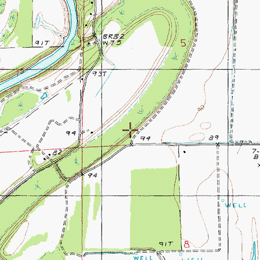 Topographic Map of Trails End Church, LA