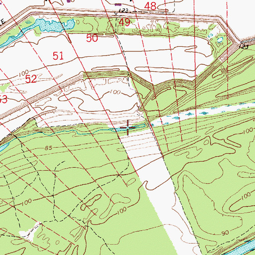 Topographic Map of Transylvania Chute, LA