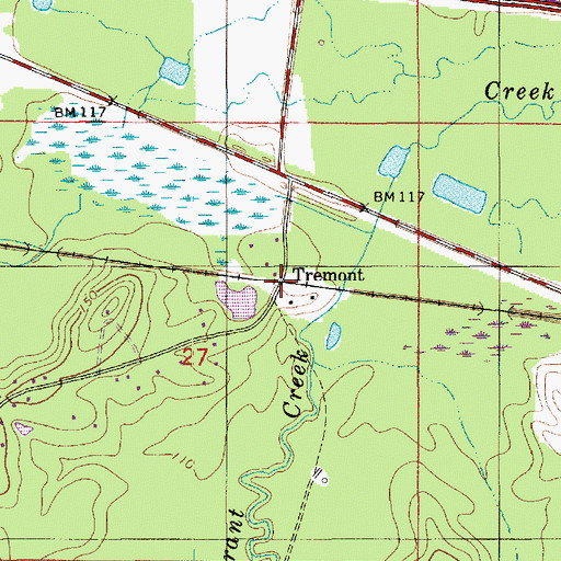 Topographic Map of Tremont, LA
