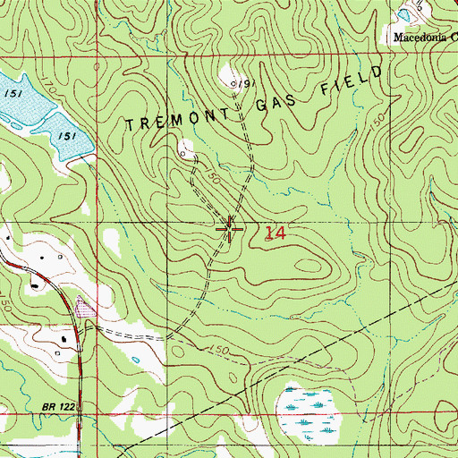 Topographic Map of Tremont Gas Field, LA