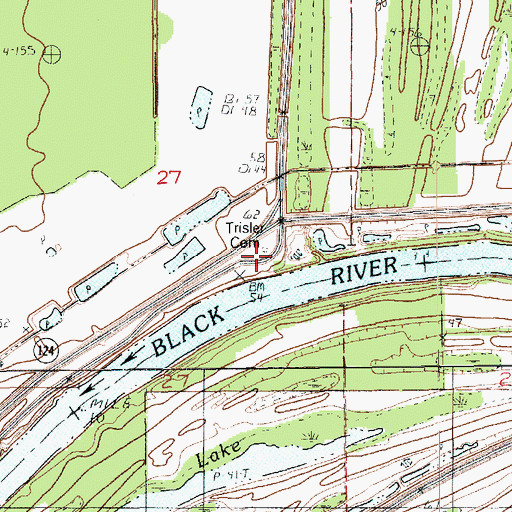 Topographic Map of Trisler Cemetery, LA