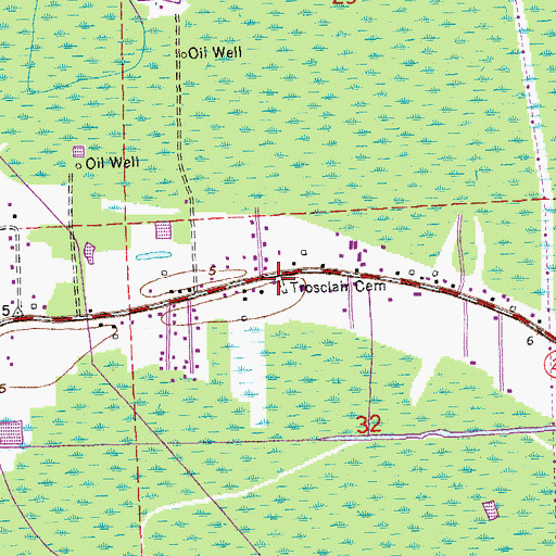 Topographic Map of Bayou Heron Graveyard, LA