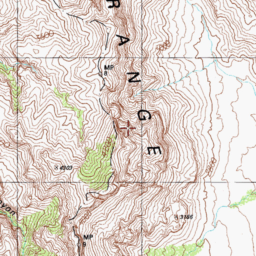 Topographic Map of Ajo Range, AZ