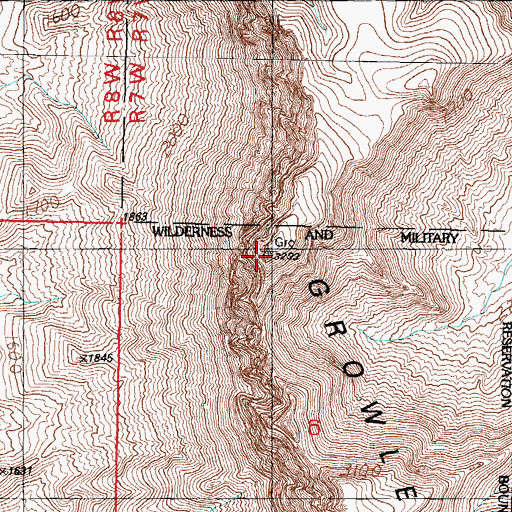 Topographic Map of Growler Mountains, AZ