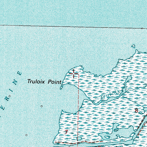 Topographic Map of Truloix Point, LA